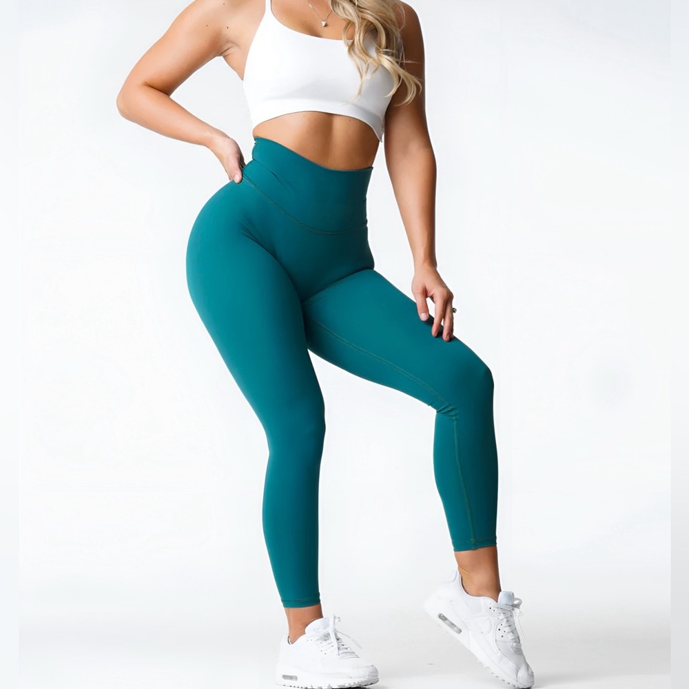 NEW NVGTN Pine Signature 2.0 Leggings, Teal, Size Small - Picture 2 of 4